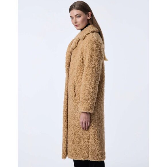 BERNARDO Call Me Cozy Vegan Fur Coat in Ginger Root Size Medium - Picture 11 of 12